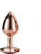 Dream Toys - Aluminium anaalplug met siersteen Small Gleaming Love - Goud