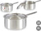 Kinvara Steelpan/sauspan/juspan - zilverkleurig - 26 x 43 x 16 cm - 5 liter - aluminium - Met handige deksel - Kookpannen