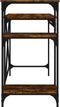 vidaXL - Bureau - 105x50x90 - cm - bewerkt - hout - en - ijzer - gerookt - eikenkleur