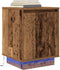 vidaXL - Nachtkastje - met - LED-verlichting - 38x34x50 - cm - oud - hout