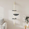 vidaXL - Kattenmeubel - wandgemonteerd - met - krabpaal - 142,5 - cm - lichtgrijs