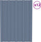 vidaXL - Dakpanelen - 12 - st - 60x45 - cm - gegalvaniseerd - staal - grijs