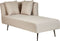 RIOM - Chaise longue - Beige - Linkszijdig - Polyester