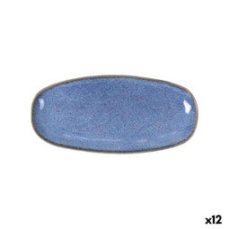 Serveerschaal La Mediterránea Macarella blue Ovalen 33 x 14,8 x 2,7 cm (12 Stuks)