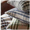 Kussen Grote Ruit Groen (Hex Check Olive) - Nieuw Wol - 50x50 - Tweedmill UK