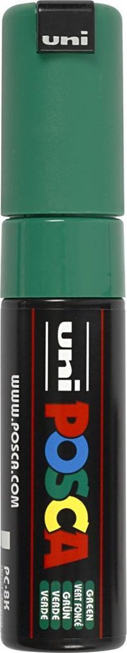 Verfstift posca pc8k b schuin donkergroen