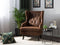 ALTA - Chesterfield fauteuil - Bruin - Kunstleer