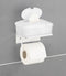 WENKO Desulo - Toiletrolhouder met planchet - Muurbevestiging zonder boren - Wit