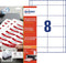 Badgekaart avery l4728-20 60x90mm 160st perf