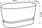 Elho Greenville Trough Long 50 - Plantenbak voor Buiten - 100% Gerecycled Plastic - L49.0 x B19.8 x H17.9 cm - Blad groen
