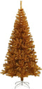 vidaXL - Kunstkerstboom - met - standaard - 240 - cm - PET - goudkleurig