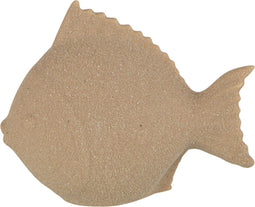 J-Line decoratie Vis Details Zand Glazuur - porselein - beige - small