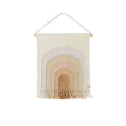 OYOY Living Design Follow The Rainbow - Regenboog Wandkleed - Decoratie Kinderkamer - Kraam cadeau - Chocoladebruin - Lavender