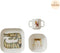 OYOY Moira Kinderservies set Crocodille Gustav - Servies kind - Offwhite