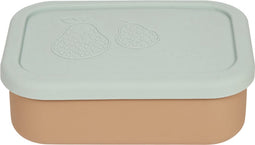 OYOY Yummy Brooddoos/Lunch box met indeling S - Green/Camel