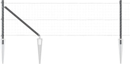 vidaXL - Hekposten - met - Spike - - - 7 - stuks - Ø32 - mm, - 60 - cm, - Gegalvaniseerd - Staal