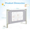 Coastway bedhekje - Verstelbaar voor tweepersoonsbed - 4 posities - Grijs - 150x47x80-95cm