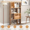 Coast Boekenkast - Vrijstaande 4-Laags Vakkenkast met 8 Compartimenten 60 x 20 x 120 cm - Kleur: naturel wit bruin of zwart