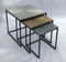 HSM Collection Salontafel Fletcher Vierkant - 48x48x45 - Zilver/Goud/Grijs - Aluminium/Ijzer