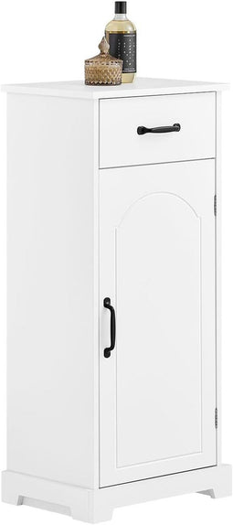 SoBuy BZR207-W - Badkamermeubel - Opbergkast met lade en open planken - Wit 42 x 30 x 93 cm