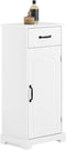 SoBuy BZR207-W - Badkamermeubel - Opbergkast met lade en open planken - Wit 42 x 30 x 93 cm