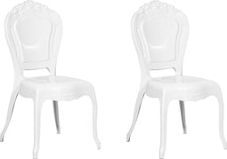 Set van 2 eetkamerstoelen VERMONT Wit