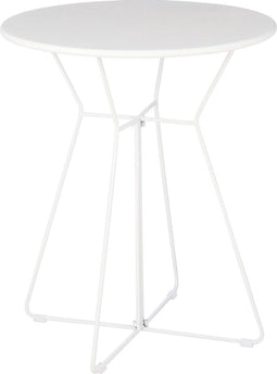 Mica Decorations Grasse Tuintafel - H70 x Ø60 cm - Metaal - Wit
