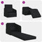 vidaXL - Vloersofa - Bed - 2-in-1 - Zwart - 65x80x83 - cm - Stof