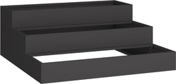 vidaXL - Tuinbak - 3-laags - 90x90x35 - cm - Zwart - Staal