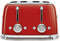 SMEG TSF03RDEU - Broodrooster - 4 brede sleuven 2000 W - Rood