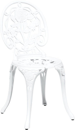 vidaXL - 3-delige - Bistro - Set - voor - in - de - Tuin - - - Witte - Gietaluminium