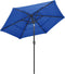 vidaXL - Parasol - 3-laags - met - aluminium - paal - 2,5 - m - azuurblauw