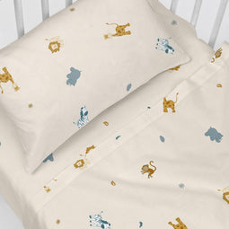 Happy Friday Sheet set 2 pieces Animals 120x180 cm (Cot bed) Multicolor