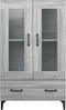 vidaXL - Hoge - kast - 70x31x115 - cm - bewerkt - hout - grijs - sonoma - eikenkleurig