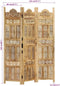 vidaXL - Kamerscherm - 3 - panelen - handgesneden - 120x165 - cm - massief - mangohout
