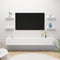 vidaXL - Wandschappen - 4 - st - 40x11,5x18 - cm - hoogglans - wit