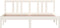 vidaXL - Bedframe - massief - hout - wit - 150x200 - cm