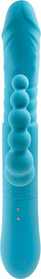 Adam & Eve Vibrator Love Toy Eve'S Thrusting Triple Joy Rabbit Blauw