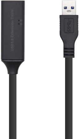 Aisens A105-0408 - USB A Kabel - 10 m - USB 3.2 Gen 1 - Zwart