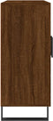 vidaXL - Dressoir - 90x34x80 - cm - bewerkt - hout - bruin - eikenkleur