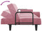 vidaXL - Slaapbank - met - armleuningen - fluweel - roze