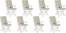 MAUI PREMIUM - Tuinkussen set 8 stuks - Taupe - Polyester