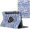 imoshion Tablet Hoes - Geschikt voor Samsung Galaxy Tab S9 11.0 inch - 360° Draaibare Design Bookcase 2.0 - White Blue Stripes