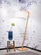 GOOD&MOJO Vloerlamp Andes - Bamboe/Wit - 72x47x176cm - Scandinavisch,Bohemian - Staande lampen voor Woonkamer - Slaapkamer