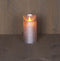 Anna's Collection Led kaars/stompkaars - zilver - H15 x D7,5 cm - wax - bewegende vlam