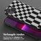 Selencia Hoesje Geschikt voor iPhone 13 Pro Hoesje Met Koord - Selencia Siliconen design hoesje met afneembaar koord - Zwart / Irregular Check Black