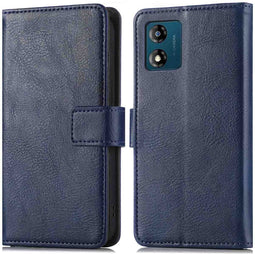 iMoshion Hoesje Geschikt voor Motorola Moto E13 Hoesje Met Pasjeshouder - iMoshion Luxe Bookcase - Donkerblauw