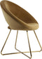Light & Living Stoel Charlie - Karamel/Goud - Velvet
