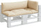 vidaXL - Palletkussens - 3 - st - stof - beige