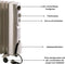 Plein Air Elektrische Olieradiator ERC2-2009 - 9 verwarmingselementen - 2000 W \\u2013 tot 20 m\\u00b2 - Regelbare kamerthermostaat